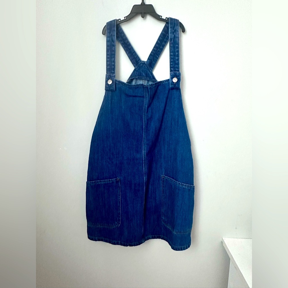 Mango Blue‎ Denim overall dress 100% cotton size M